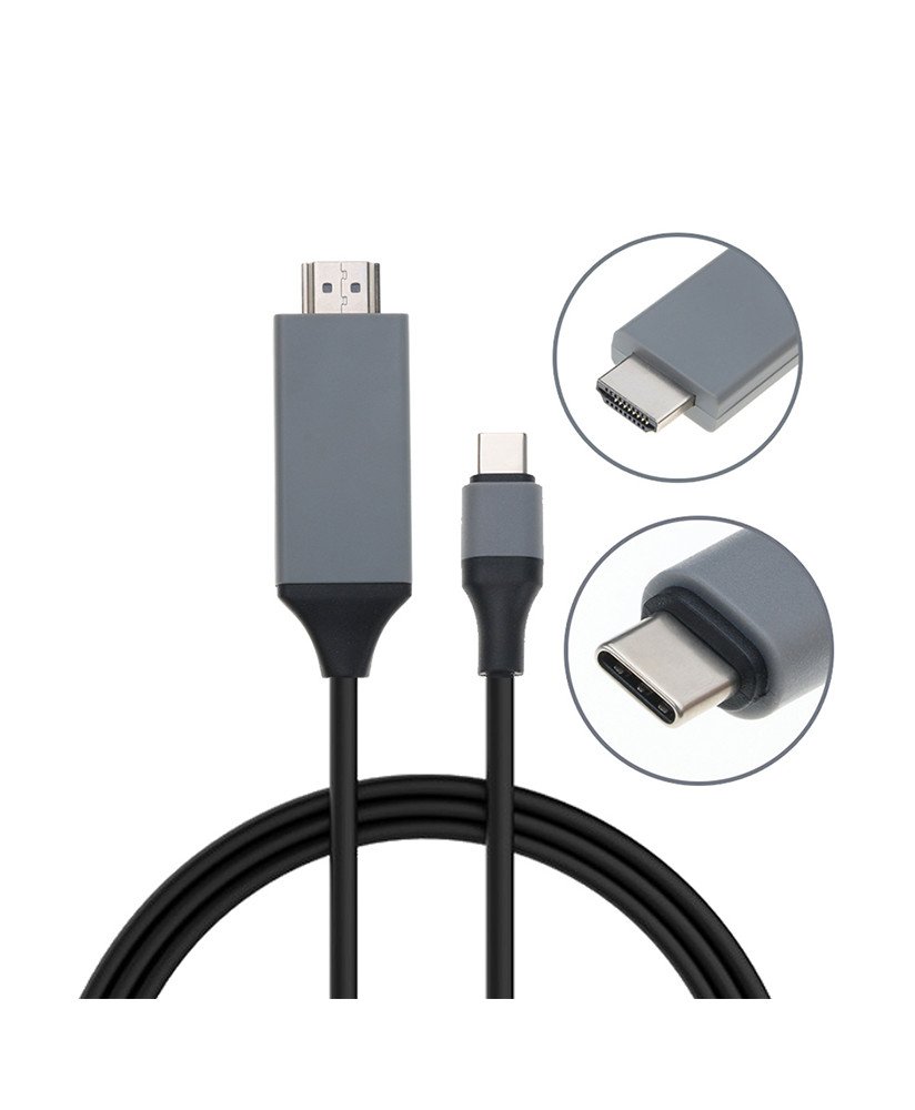 Cabo Adaptador Tipo-C para HDMI 4K@30Hz, de 2m
