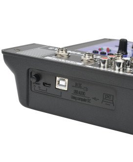 Mesa de Mistura (de Som) de 8 Canais de 48V, com Suporte Bluetooth