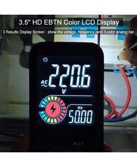 Multímetro Digital Inteligente S11, com Bateria de Lítio Recarregável e Ecrã de 3.5'' - Goeik