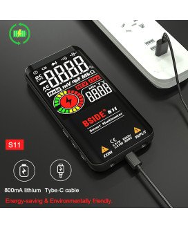 Multímetro Digital Inteligente S11, com Bateria de Lítio Recarregável e Ecrã de 3.5'' - Goeik