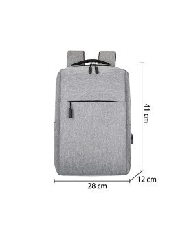 Mochila Multifunções 15.6'', Impermeável, com Ranhura para cabo USB para Carregamento e Bolsos Frontais - Preta