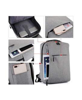 Mochila Multifunções 15.6'', Impermeável, com Ranhura para cabo USB para Carregamento e Bolsos Frontais - Preta