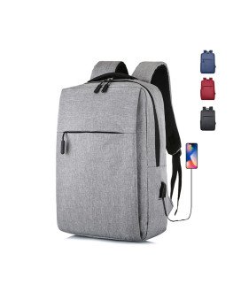 Mochila Multifunções 15.6'', Impermeável, com Ranhura para cabo USB para Carregamento e Bolsos Frontais - Preta