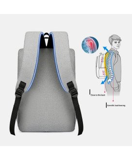 Mochila Multifunções 15.6'', Impermeável, com Ranhura para cabo USB para Carregamento Lateral - Preta