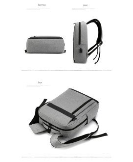 Mochila Multifunções 15.6'', Impermeável, com Ranhura para cabo USB para Carregamento - Azul