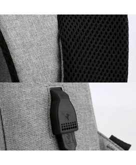 Mochila Multifunções 15.6'', Impermeável, com Ranhura para cabo USB para Carregamento - Azul