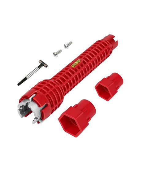Ferramenta de Canalizador para Apertar e Desapertar Torneiras – Vermelho