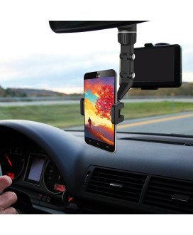Suporte de Telemóvel 360º para Espelho Retrovisor de Carro – Preto