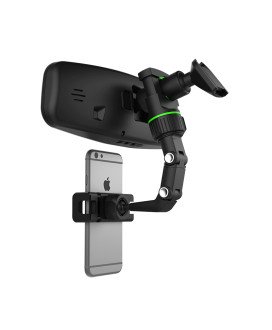 Suporte de Telemóvel 360º para Espelho Retrovisor de Carro – Preto