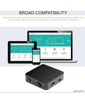 Adaptador Transmissor e Recetor sem Fio Bluetooth 5.0 Dual Mode