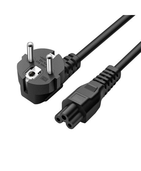 Cabo de Alimentação IEC C5 (3 Pinos) com Plug EU