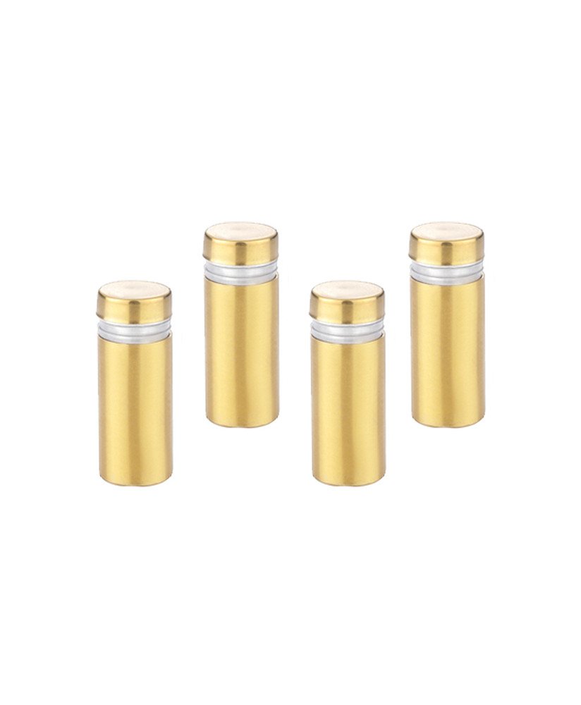 Parafusos de Fixação de Vidro 12*30mm, em Aço Inoxidável Dourado – 4 unidades