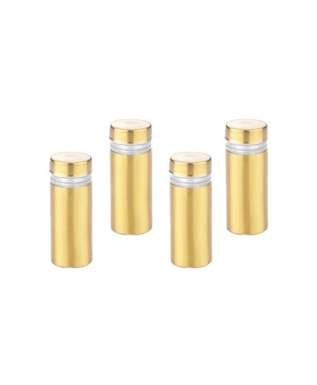 Parafusos de Fixação de Vidro 12*30mm, em Aço Inoxidável Dourado – 4 unidades