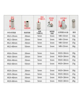 Parafusos de Fixação de Vidro 12*30mm, em Aço Inoxidável – 4 unidades