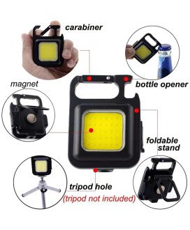 Mini Lanterna LED Multifunções Portátil, com Bateria Recarregável e 4 Intensidades de Luz