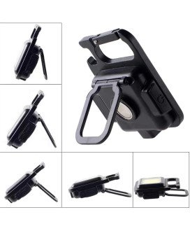 Mini Lanterna LED Multifunções Portátil, com Bateria Recarregável e 4 Intensidades de Luz