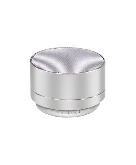 Mini Coluna Bluetooth, com Porta USB e Leitor de Cartões Micro SD, Prateado - Goeik