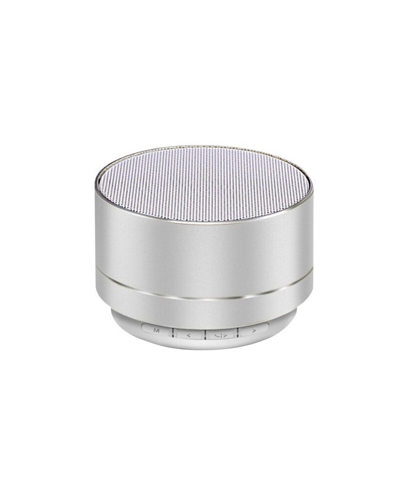 Mini Coluna Bluetooth, com Porta USB e Leitor de Cartões Micro SD, Prateado - Goeik