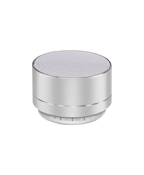 Mini Coluna Bluetooth, com Porta USB e Leitor de Cartões Micro SD, Prateado - Goeik