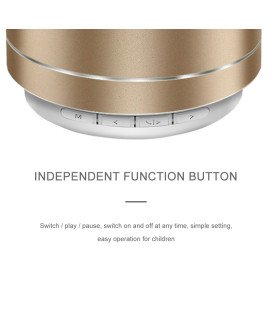 Mini Coluna Bluetooth, com Porta USB e Leitor de Cartões Micro SD, Prateado - Goeik