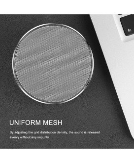 Mini Coluna Bluetooth, com Porta USB e Leitor de Cartões Micro SD, Prateado - Goeik