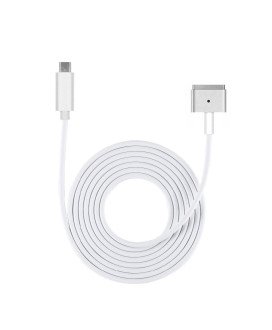 Cabo Adaptador Tipo-C Macho para Magsafe 2 Tipo-T, de 1m - Branco - Goeik