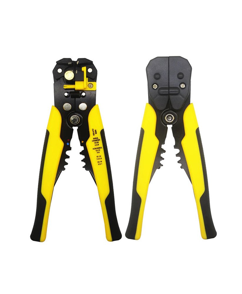 Alicate Multifunções para Descarnar, Cravar e Cortar – Amarelo