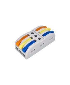 Conetor / Ligador Rápido SPL-3M com 3 Entradas e 3 Saídas – Cinza – Goeik