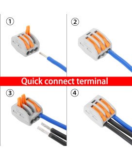 Conetor / Ligador Rápido PCT-214T com 1 Entrada e 3 Saídas – Transparente – Goeik
