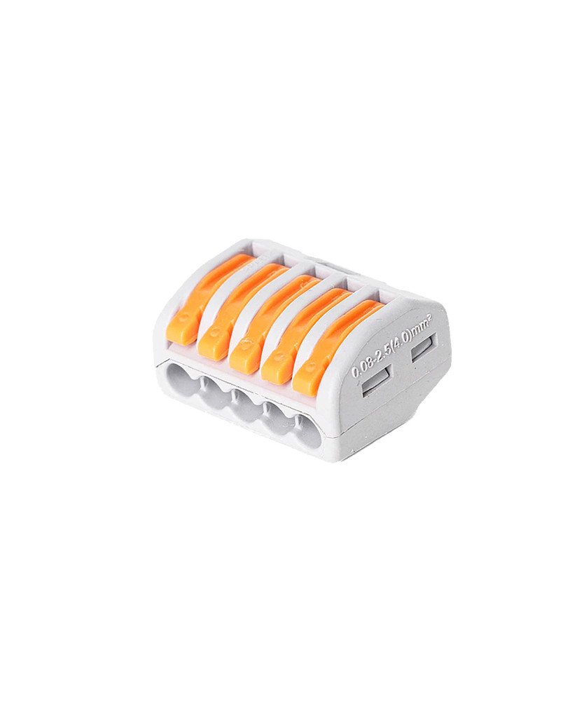 Conetor / Ligador Rápido PCT-215 com 1 Entrada e 4 Saídas – Cinza