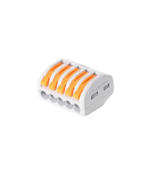 Conetor / Ligador Rápido PCT-215 com 1 Entrada e 4 Saídas – Cinza