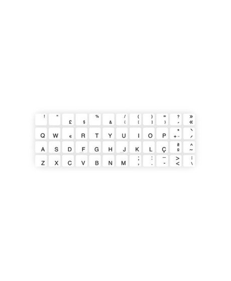 Kits de Teclas Autocolantes 14*14 com Carateres Portugueses para Teclado - Transparente