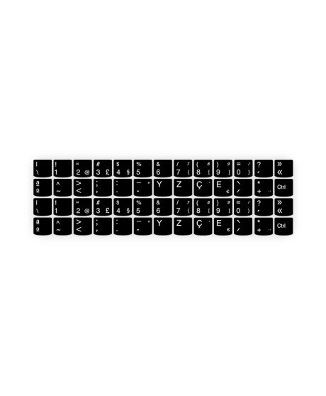 Kits de Teclas Autocolantes Preto 2 em 1, com Carateres Portugueses para Teclado Lenovo 14,9*14,3