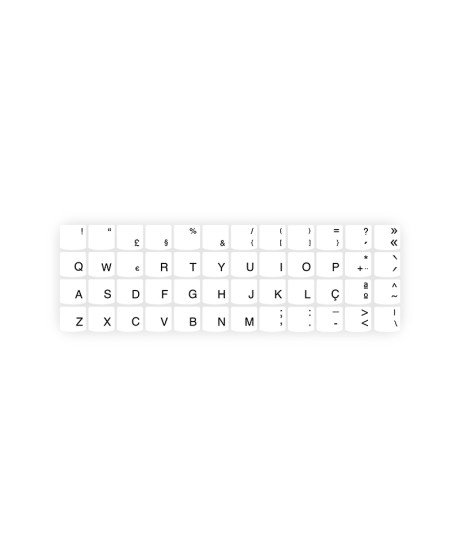 Kits de Teclas Autocolantes Transparente com Carateres Portugueses para Teclado Lenovo 14,9*14,3