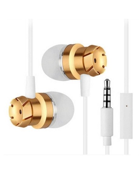 Fones Auriculares com Fio Gold/Silver