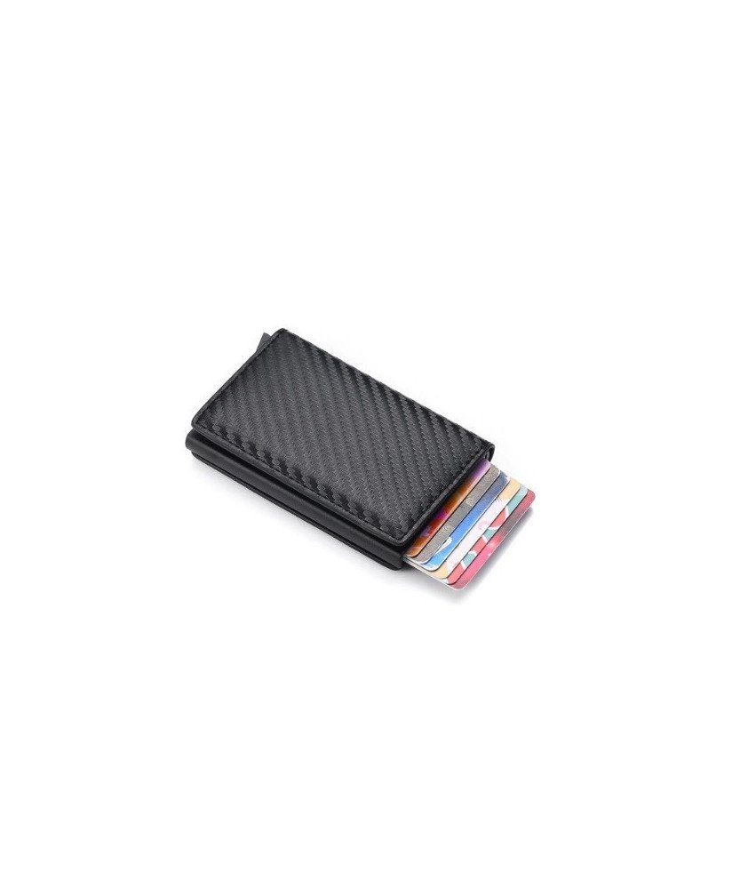 Carteira para 6 Cartões Preto Carbono 9810