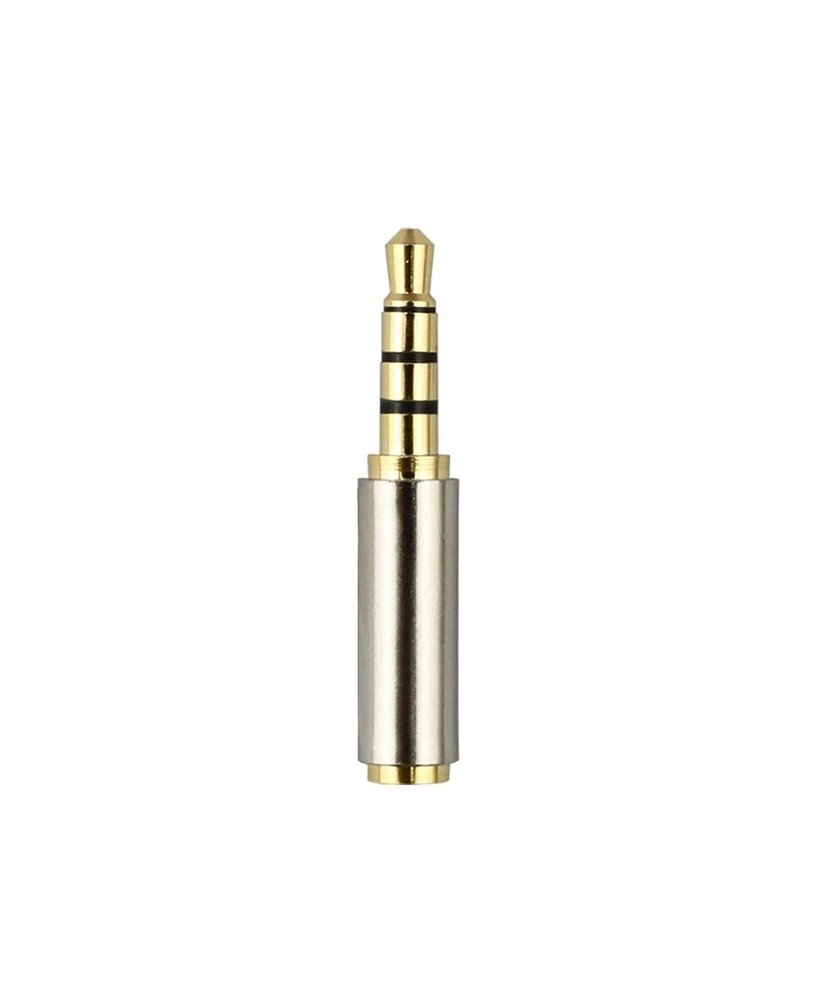 Adaptador Conversor de Áudio Jack 2.5mm de 3 conetores Fêmea, para Jack 3.5mm Macho