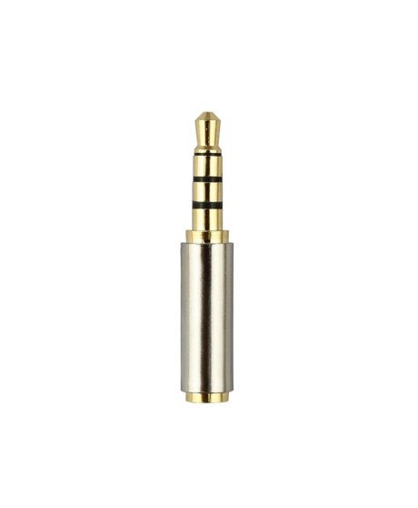 Adaptador Conversor de Áudio Jack 2.5mm de 3 conetores Fêmea, para Jack 3.5mm Macho