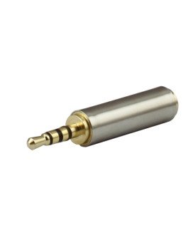 Adaptador Conversor de Áudio Jack 2.5mm de 3 conetores Fêmea, para Jack 3.5mm Macho