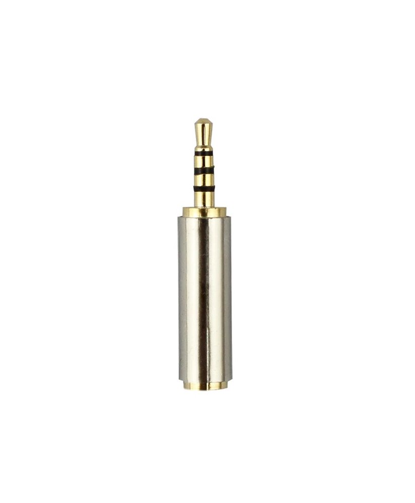 Adaptador Conversor de Áudio Jack 3.5mm de 3 conetores Fêmea, para Jack 2.5mm Macho