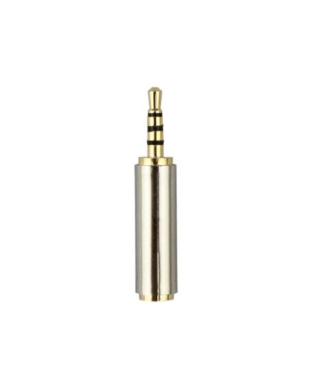 Adaptador Conversor de Áudio Jack 3.5mm de 3 conetores Fêmea, para Jack 2.5mm Macho
