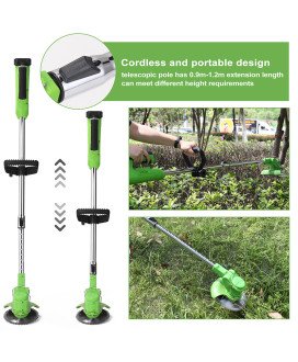 Aparador Corta-relva Elétrico, com 2 Baterias, 7 Ferramentas de Corte e Carregador