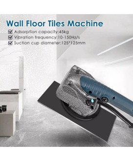 Máquina Vibratória para Assentar Azulejos, com Ventosa e Duas Baterias
