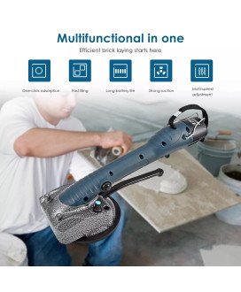 Máquina Vibratória para Assentar Azulejos, com Ventosa e Duas Baterias