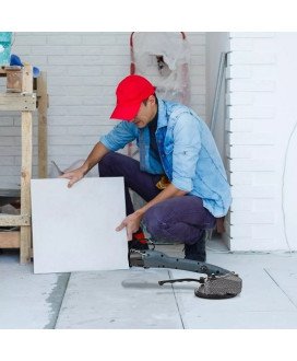 Máquina Vibratória para Assentar Azulejos, com Ventosa e Duas Baterias
