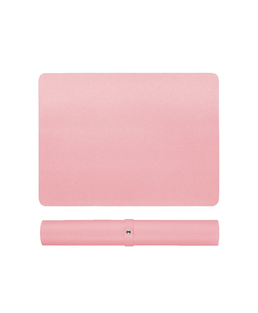 Tapete de Secretária 80x40cm para Teclado e Rato, com Base Antiderrapante – Rosa
