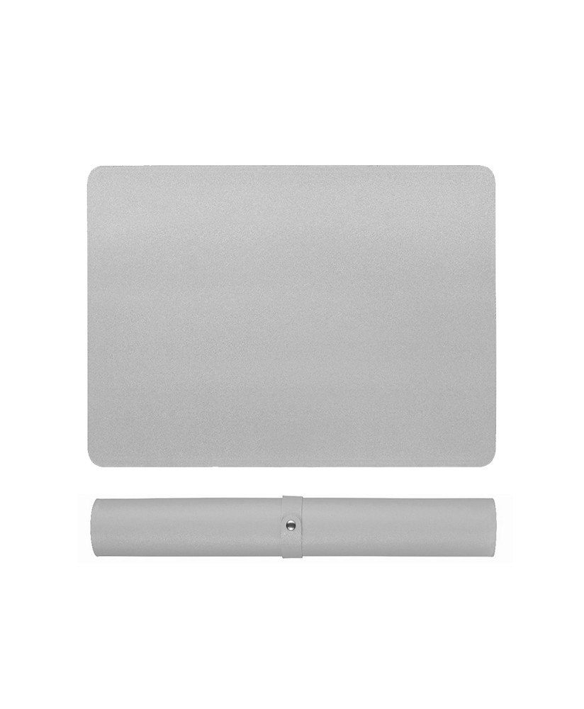 Tapete de Secretária 80x40cm, para Teclado e Rato, com Base Antiderrapante – Cinzento Claro