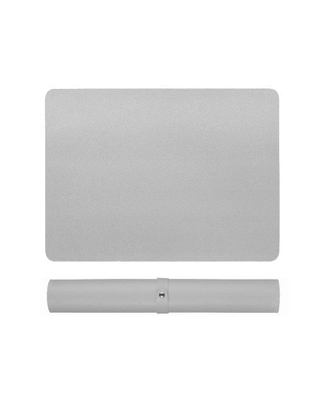 Tapete de Secretária 80x40cm, para Teclado e Rato, com Base Antiderrapante – Cinzento Claro