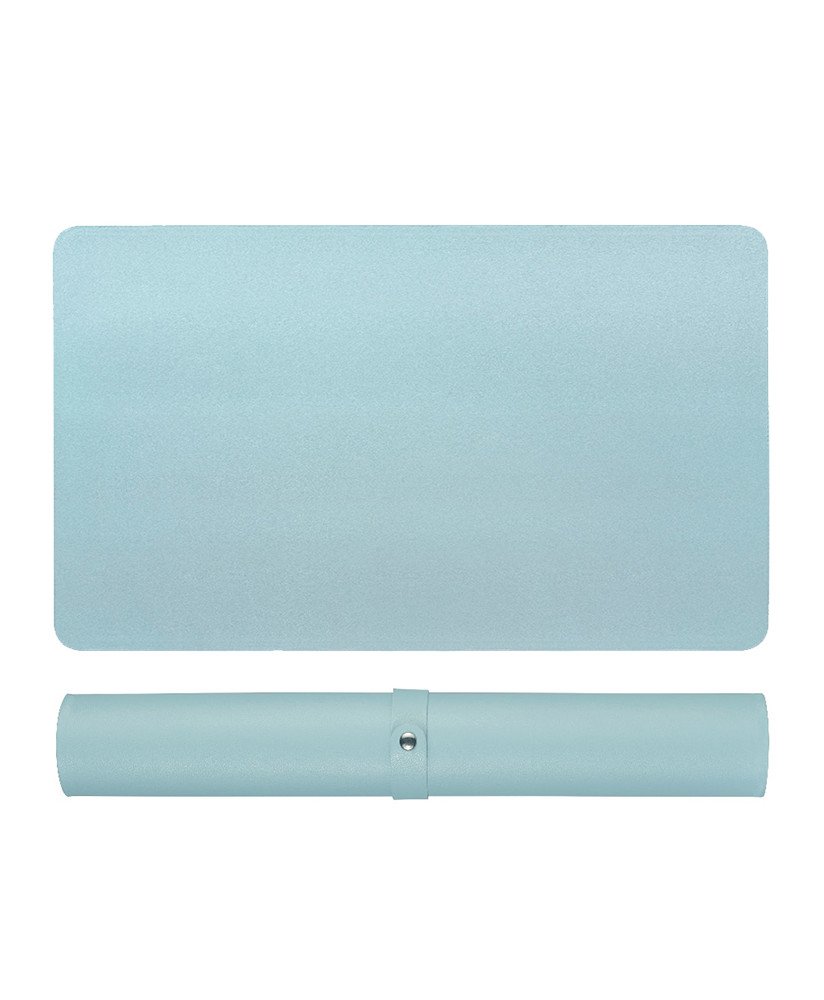 Tapete de Secretária 100x60cm,  para Teclado e Rato, com Base Antiderrapante - Azul