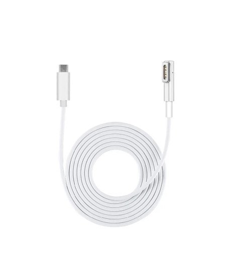 Cabo Adaptador Tipo-C Macho para Magsafe 1 Tipo-L/F, de 1m - Branco